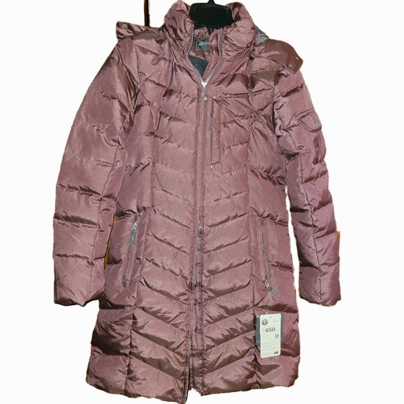 NWT Eddie Bauer Sun Valley Down Parka Coat sz SMALL in MISTY ROSE Mauve
